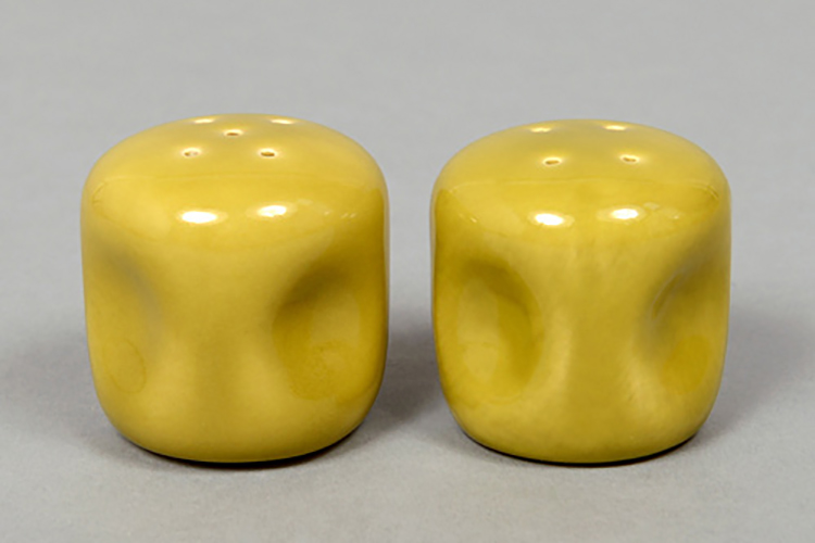 Russel Wright Salt & Pepper Shakers in Chartreuse
