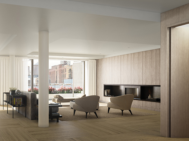 PENTHOUSE 2 | 12TH FLOOR Mann has created a neutral palette, allowing for a detailed, personal experience when homeowners begin to furnish and decorate their urban homes.