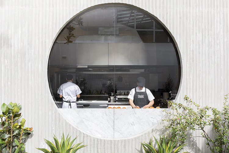 Casa Masa restaurant geometric window