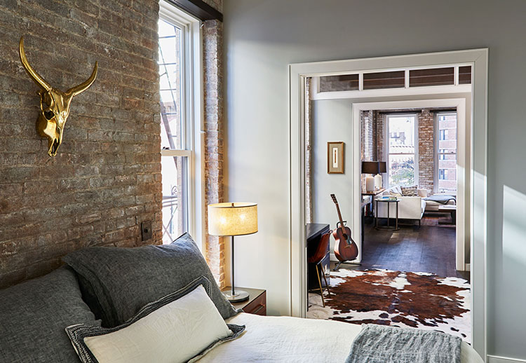 west village loft bedroom
