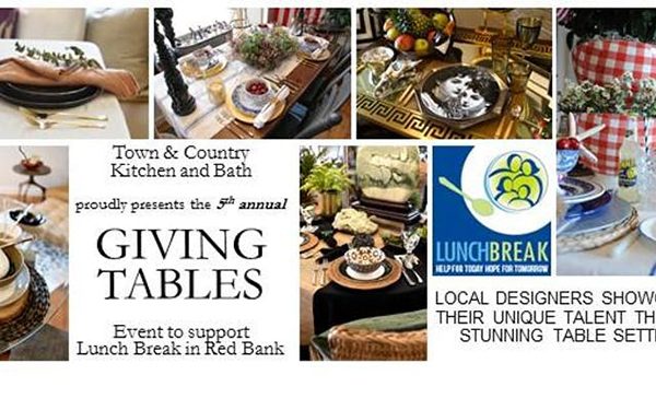 town and country kitchen and bath giving tables event