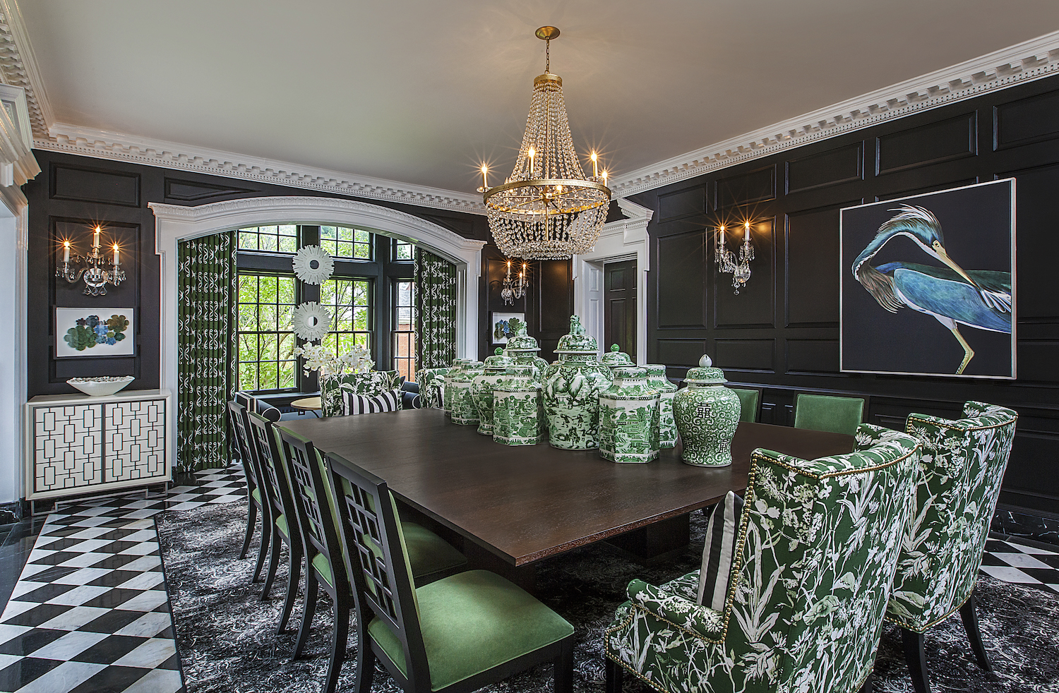 Ethan Allen Spotlights Hollywood Regency Style In This Dining Room